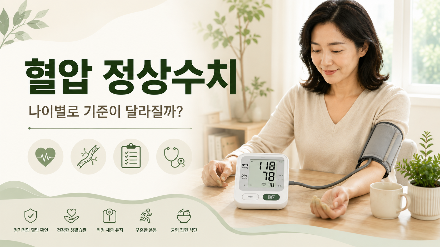혈압 정상수치와 나이별 고혈압 기준 안내