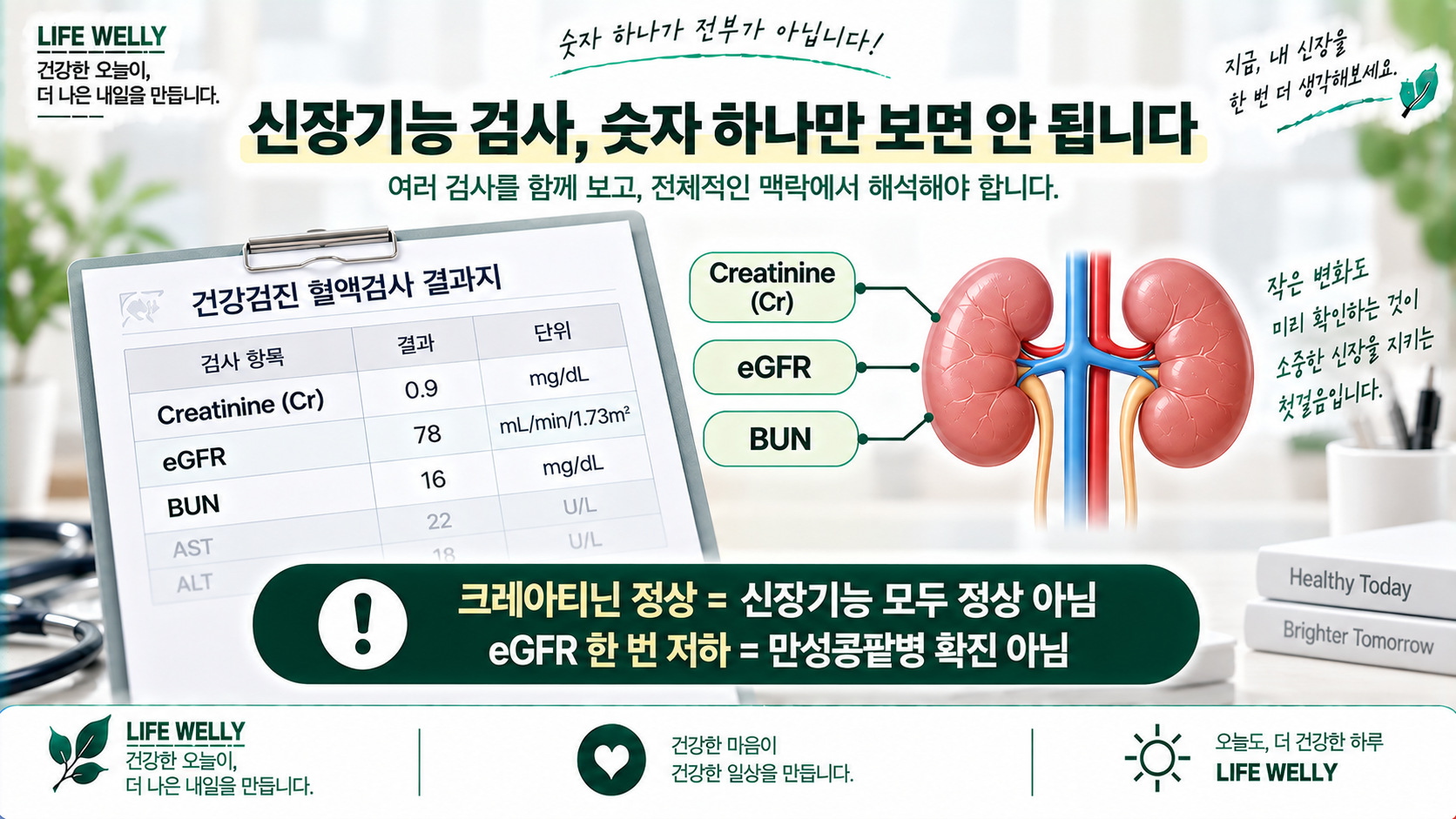 크레아티닌 eGFR BUN을 함께 확인하는 신장기능 검사 결과 해석